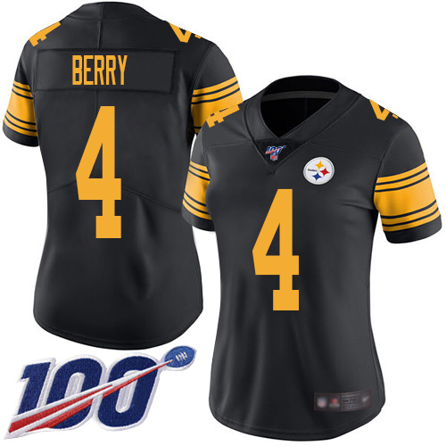 Women Pittsburgh Steelers Football 4 Limited Black Jordan Berry 100th Season Rush Vapor Untouchable Nike NFL Jersey